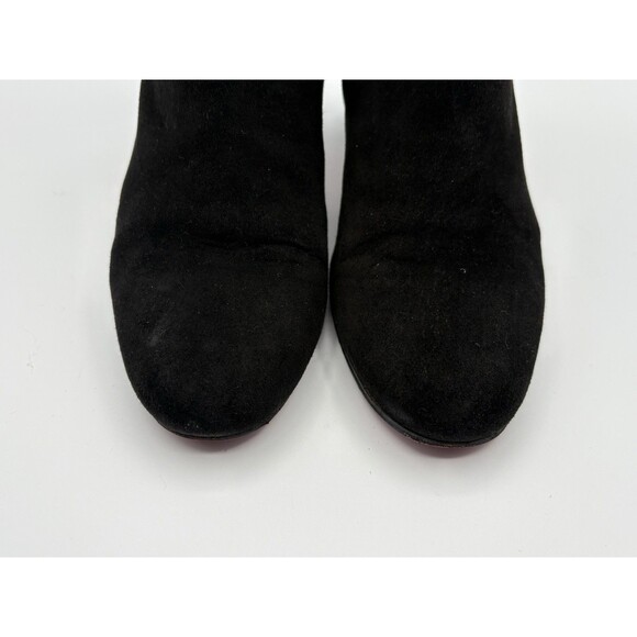 Christian Louboutin Black Suede Turela 55 Ankle Boots Block Heel Sz EU 36 - Picture 5 of 14